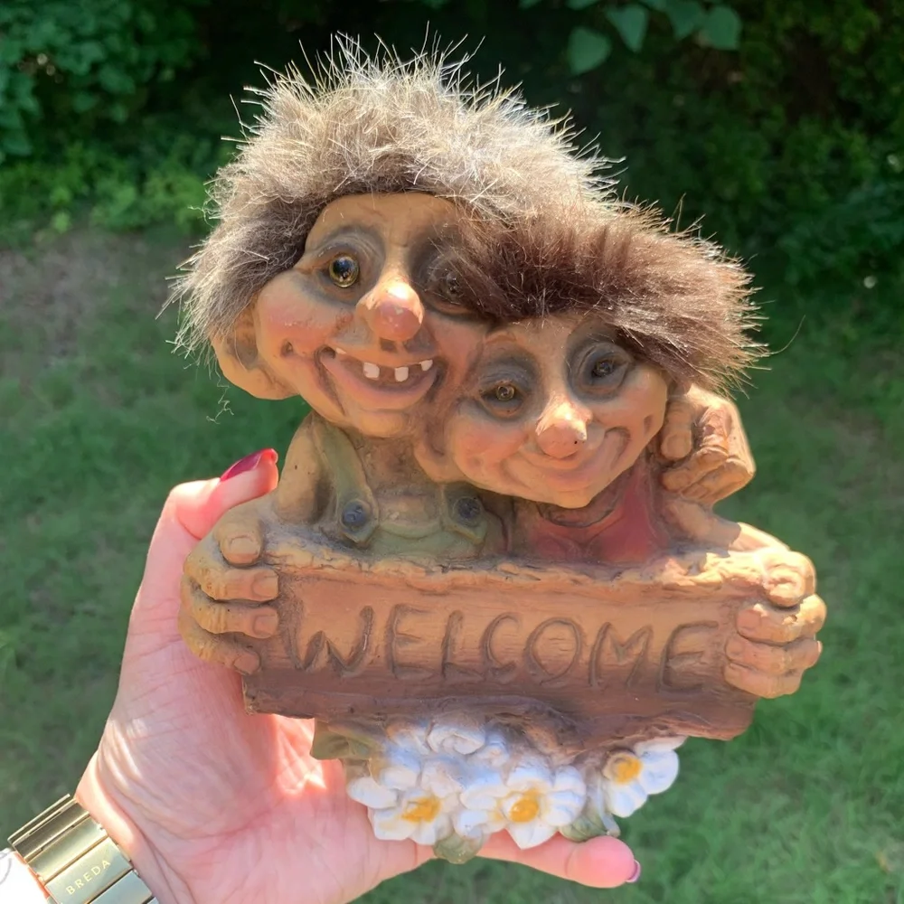 Rare Vintage Original NyFORM TROLL Welcome Door Plate - Picture 3 of 16